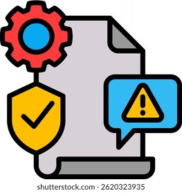 Action Protocol Icon Lineal Color Vector Illustration
