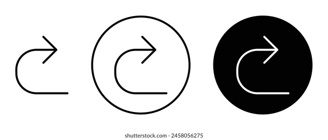Action Redo Icon Set. Refresh and Restart Vector Symbols.