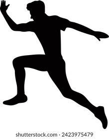 Action Running silhouettes Royalty Free Vector Image