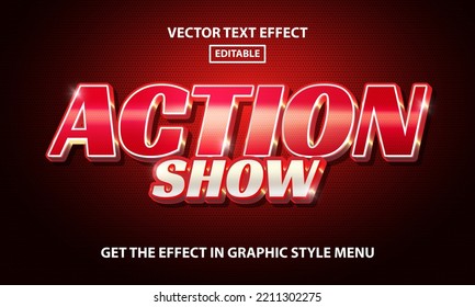 Action Show Editable Text Effect Style