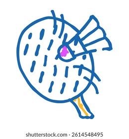 action shuttlecock racket doodle icon sketch vector. action shuttlecock racket sign. isolated symbol illustration