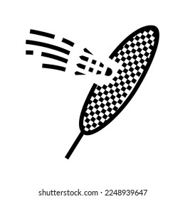 action shuttlecock racket glyph icon vector. action shuttlecock racket sign. isolated symbol illustration