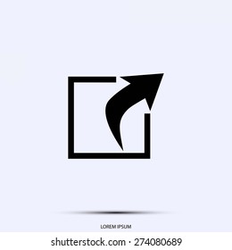 Action sign icon