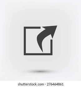 Action sign icon