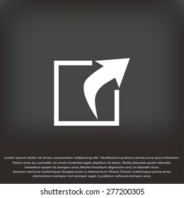 Action sign icon