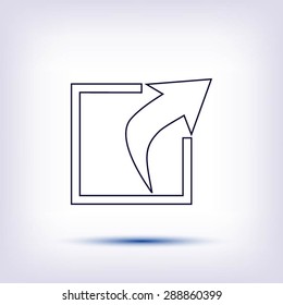 Action sign icon