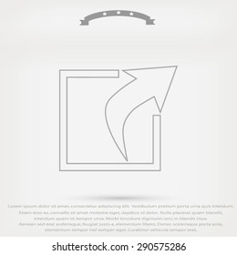 Action sign icon
