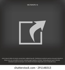 Action sign icon