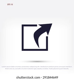 Action sign icon