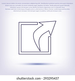 Action sign icon
