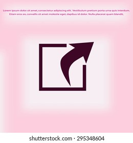 Action sign icon