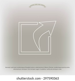 Action sign icon