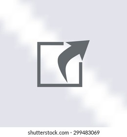 Action sign icon