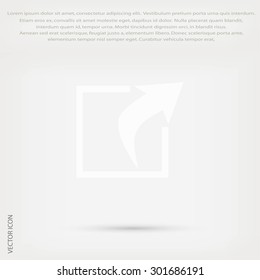 Action sign icon