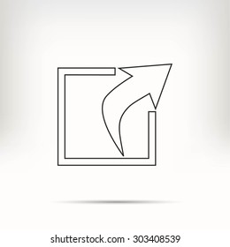 Action sign icon