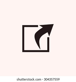 Action sign icon