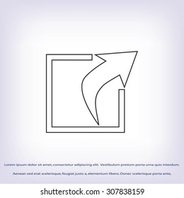 Action sign icon