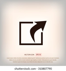 Action sign icon