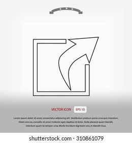 Action sign icon
