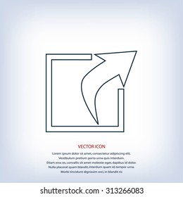 Action sign icon