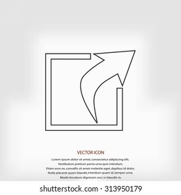 Action sign icon