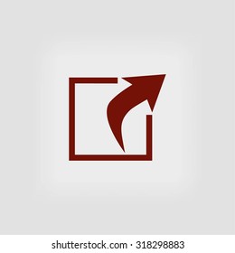 Action sign icon