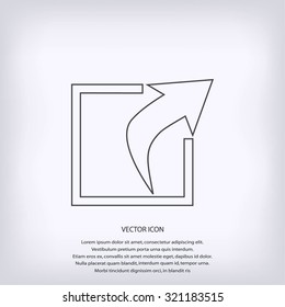 Action sign icon