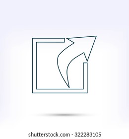 Action sign icon