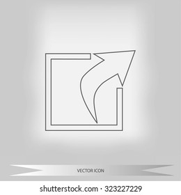 Action sign icon