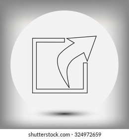 Action sign icon