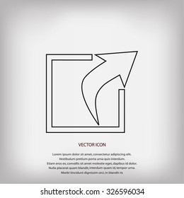 Action sign icon