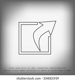 Action sign icon