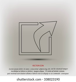 Action sign icon