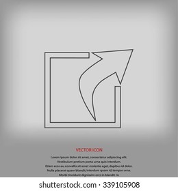 Action sign icon