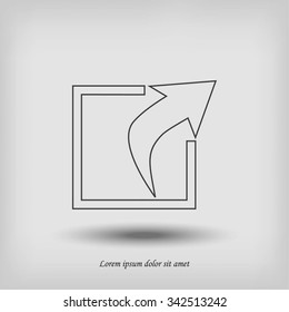 Action sign icon