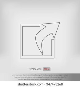 Action sign icon
