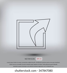 Action sign icon
