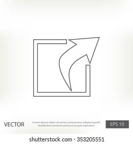 Action sign icon