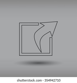 Action sign icon