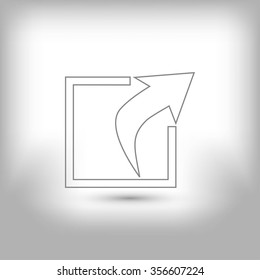 Action sign icon