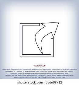 Action sign icon
