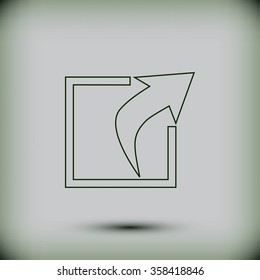 Action sign icon