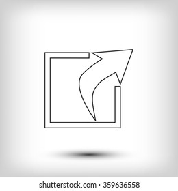 Action sign icon