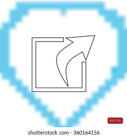 Action sign icon