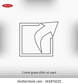 Action sign icon
