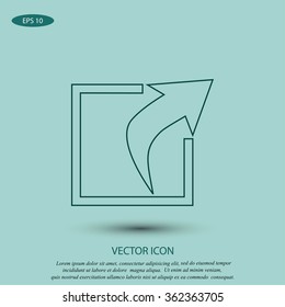 Action sign icon