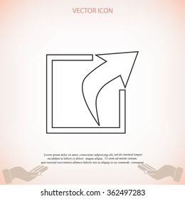 Action sign icon
