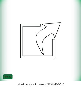 Action sign icon