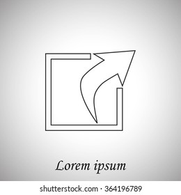 Action sign icon