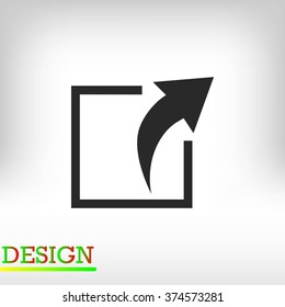 Action sign icon